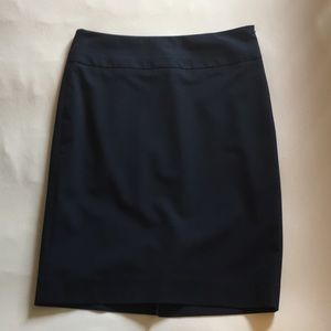 Navy blue knee length skirt